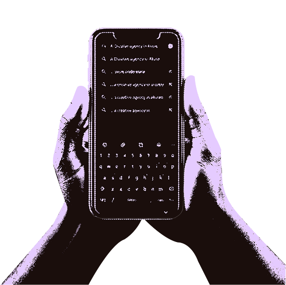 Hand holding phone